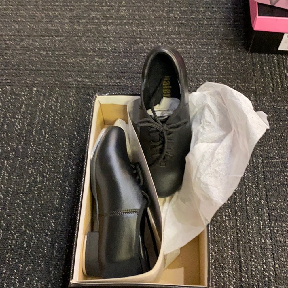 Balera black full sole lace up tap shoe size 13